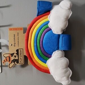 Pup Crew NWT Rainbow and Clouds Adjustable Dog Costume, M/L